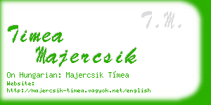 timea majercsik business card