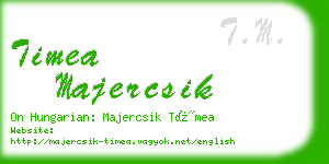 timea majercsik business card